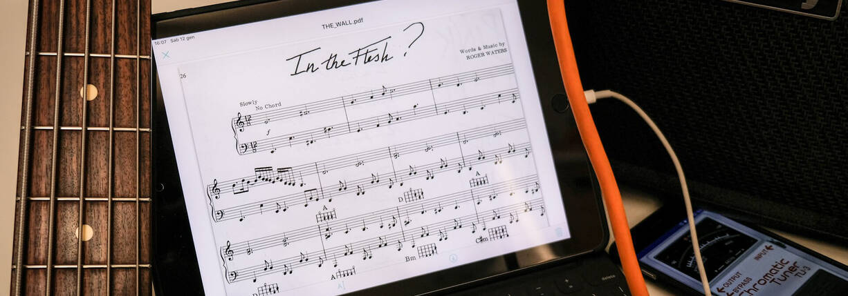 Notenblatt auf dem iPad