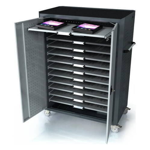 Atesum-Atecart-Rollwagen-fuer-32-MacBook-oder-iPad-ausziehbare-Tablare-Schwarz-01. Atesum-Atecart-Rollwagen-fuer-32-MacBook-oder-iPad-ausziehbare-Tablare-Schwarz-01.