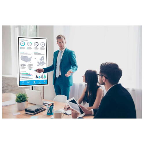 Peerless-SR560-FLIP-Roll-Standfuss-fuer-Samsung-Flip-55-Displays-weiss-03.
