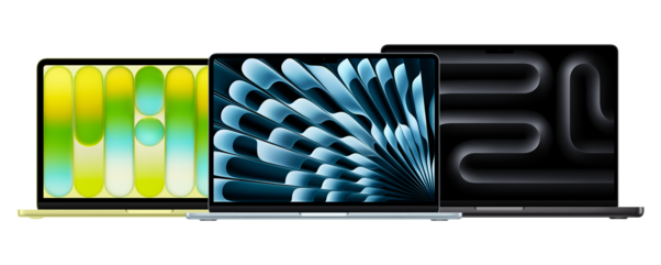 Trois modèles de MacBook