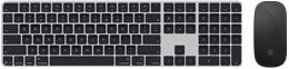 Draufsicht auf das Magic Keyboard mit Touch ID und die Magic Mouse