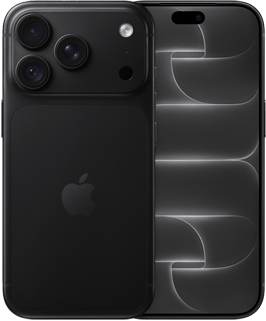 iPhone 18 Pro, Rückseite, Farbe Schwarz, Pro Fusion Kamera-System oben, Apple Logo in der Mitte, Vorderseite, All‑Screen Design