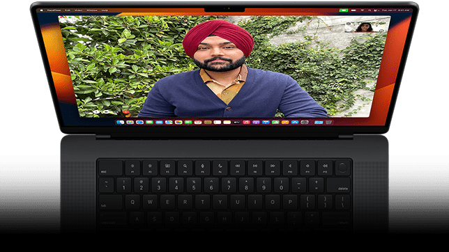 FaceTime Videoanruf auf dem MacBook Pro.
