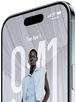 iPhone Air, Vorderseite, Seite, zeigt das All-Screen Display mit Sperrbildschirm