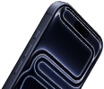 iPhone 17 Pro, Vorderseite, Dynamic Island oben, Actiontaste, Lautstärketasten