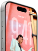 iPhone 17 Pro, Vorderseite, zeigt den iOS 26 Sperrbildschirm, Dynamic Island oben, Actiontaste, Lautstärketasten