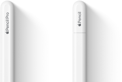Apple Pencil&nbsp;Pro und Apple Pencil (USB‑C) nebeneinander
