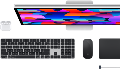 Mac Zubehör: AirPods, Studio Display, Magic Keyboard, Magic Mouse, Magic Trackpad, MagSafe Ladekabel